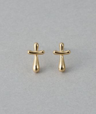 ［レイヤード］　クロス　ピアス