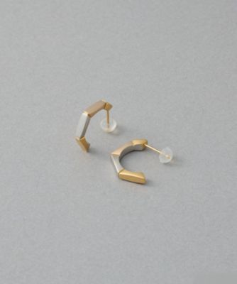 トリカラー］ ボクシー フープピアス | ete bijoux (Women)/エテ