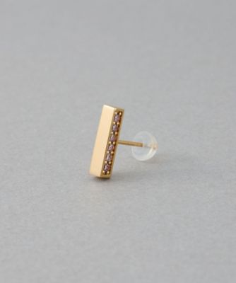 Shadow Stripe Emboss” シングルピアス