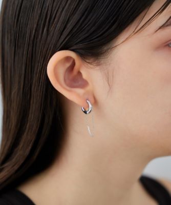 新品未使用　ete ドレープ ハグピアス　SV925 K18 両耳　シルバー ドレープ ハグピアス | ete bijoux (Women)/エテ ビジュー | 三越