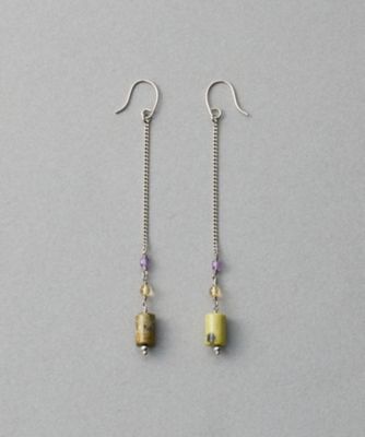 ナチュラルストーン チューブカット ピアス | ete bijoux (Women)/エテ