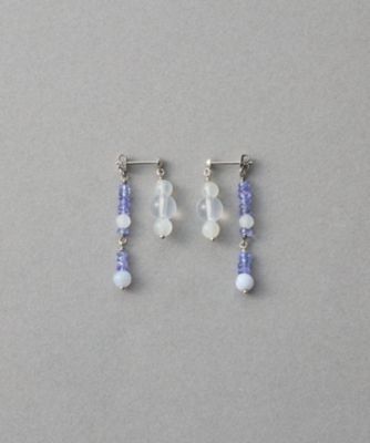アシンメトリー］ ナチュラルストーン ピアス | ete bijoux (Women