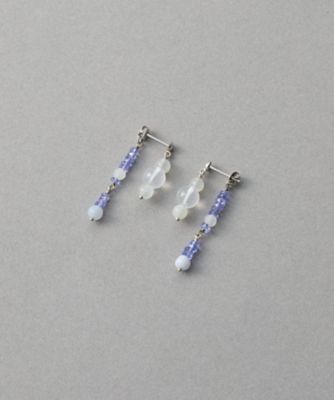 アシンメトリー］ ナチュラルストーン ピアス | ete bijoux (Women