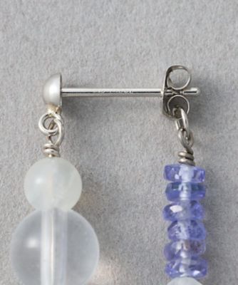 アシンメトリー］ ナチュラルストーン ピアス | ete bijoux (Women