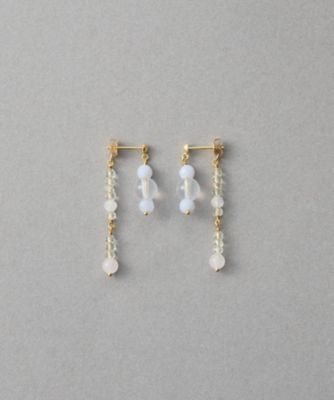アシンメトリー］ ナチュラルストーン ピアス | ete bijoux (Women