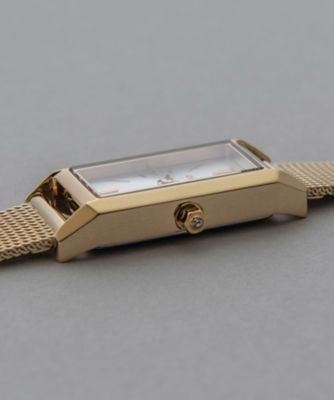 レクタングルフェイス　メッシュベルト　ウォッチ