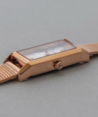 レクタングルフェイス　メッシュベルト　ウォッチ