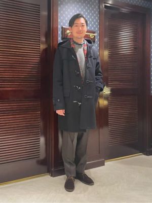 バーバリーズ ダブルフェイス ダッフルコート カシミヤ ネイビー ウールカシミヤダブルフェイス Pコート （ピーコート