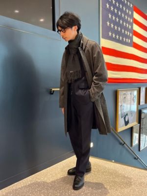 ブルックスブラザーズ　シルクカシミヤ混　ストール　ダークネイビー　ブラック カシミヤ ソリッド リバーシブルマフラー | Brooks Brothers
