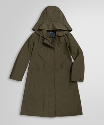 ＜Brooks Brothers＞ポリエステルタフタ　ハイカウントツイル　Ａライン　フーデッドパーカー