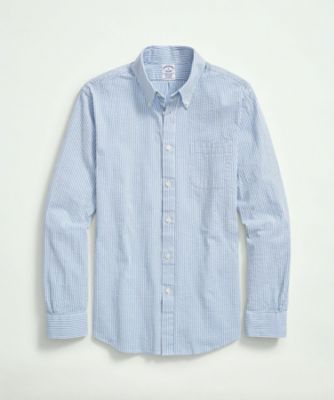 確認用　Brooks Brothers シアサッカージャケット（グレーストライプ ストレッチコットン シアサッカー ストライプ カジュアルシャツ