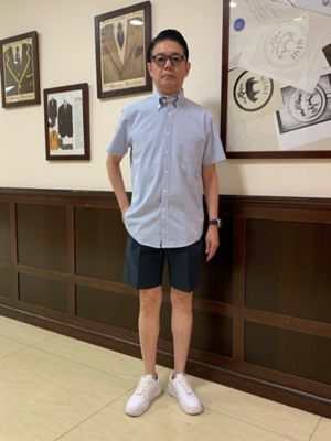 ストレッチコットン シアサッカーストライプ ショートスリーブ