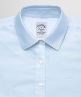 Brooks Brothers ワンポイント コットンシャツ L 白 紺 刺繍 Brooks Brothers ワンポイント コットンシャツ L 白 紺 刺繍 90s