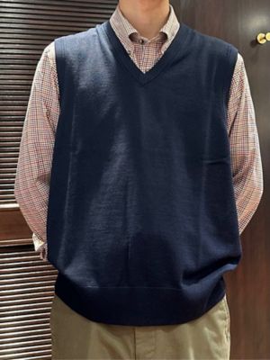 ブルックスブラザーズ　グレー Vネック ニットベスト スーピマコットン Vネックベスト | Brooks Brothers Japan