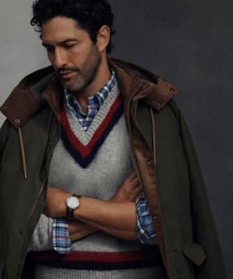 ブラッシュドウール Vネックテニスセーター | Brooks Brothers