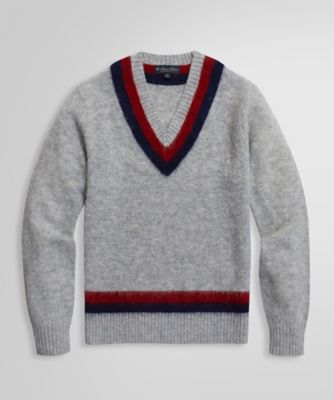 ブラッシュドウール Vネックテニスセーター | Brooks Brothers 