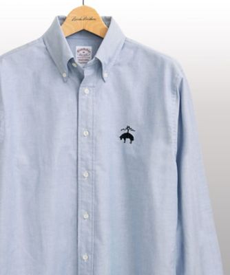 【新品】ブルックスブラザーズ　オリジナルフィット　Mサイズ ブルー　同色ロゴ 新品】ブルックスブラザーズ オリジナルフィット Mサイズ ブルー