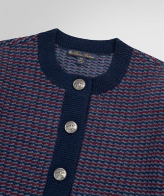 ブルックスブラザーズ　ボア　ノーカラージャケット　黒　S ジャケット・ブレザー | Brooks Brothers Japan (ブルックス