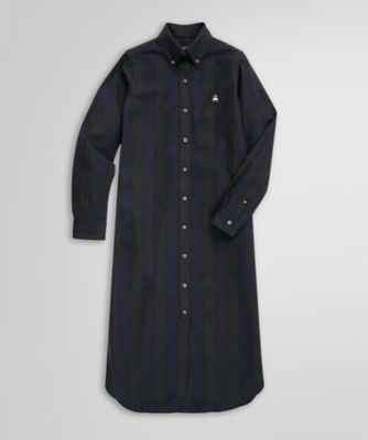 ＜Brooks Brothers＞ロングスリーブ　ブラックウォッチ　シャツワンピース