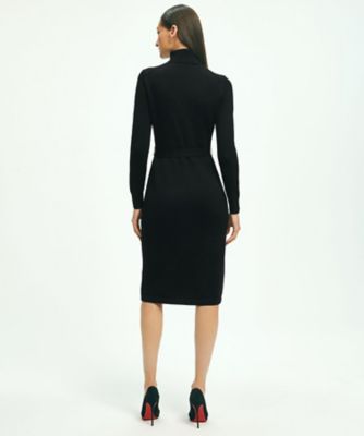 美品　チノ　3.5万円　ボリューム タートルネック ニット ベルト　ジレ　黒　M HERNO（ヘルノ） HERNO RESORT リゾート ニットポンチョ JL00005DR