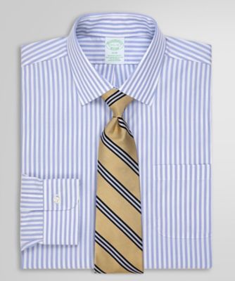 ＜Brooks Brothers＞スーピマコットンストレッチ　ピンポイントオックスフォード　ベンガルストライプ　Ｓｌｉｍ　Ｆｉｔ