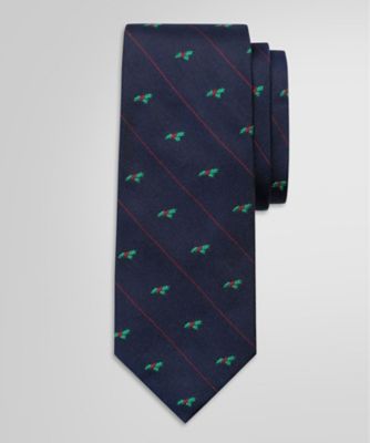 シルク クリスマスホーリー ジャカードタイ | Brooks Brothers