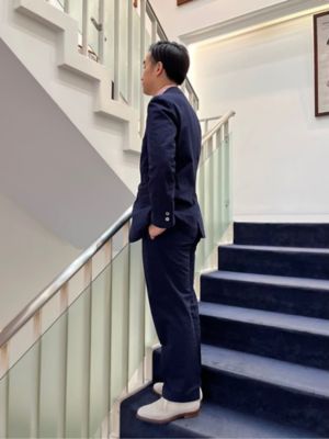 スーピマコットン シアサッカー 段返り3ボタン アンコンジャケット