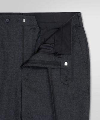 【新品】Brooks Brothers ウール/ラミー トラウザーズ ◇JAPAN TRAD．◇ ウール／ラミー／コットン サイド