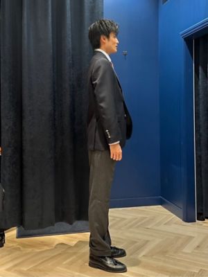 ウール サキソニー プレーンフロント トラウザーズ Classic