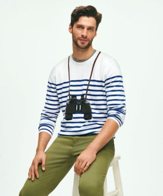 ＜Brooks Brothers＞スーピマコットン　ビナキュラーズ　トロンプルイユ　セーター
