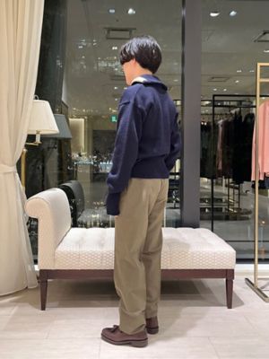 ブリティッシュウール ハーフジップ モックネックセーター Made