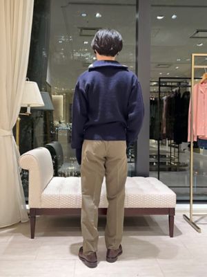 ブリティッシュウール ハーフジップ モックネックセーター Made