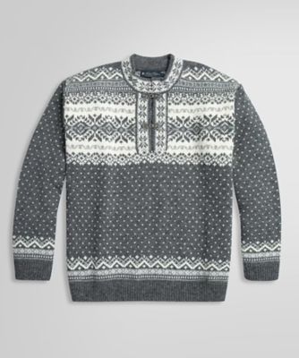 ＜Brooks Brothers＞ウール　ハーフボタン　ノルディックセーター