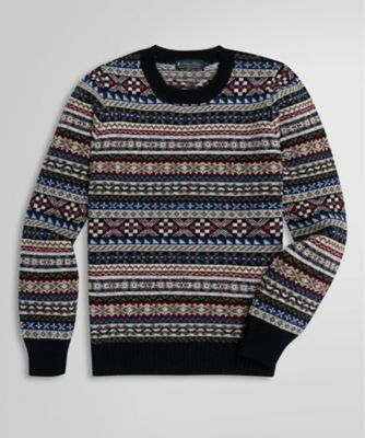 ＜Brooks Brothers＞ブリティッシュウール　フェアアイル　クルーネックセーター