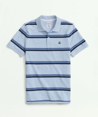 ＜Brooks Brothers＞スーピマコットン　ストレッチピケ　マルチストライプ　ポロシャツ　Ｓｌｉｍ　Ｆｉｔ