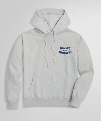 ＜Brooks Brothers＞コットンフレンチテリー　ロゴ　プルオーバー　フーディー
