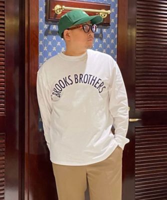 ＜Brooks Brothers＞◆オンラインストア限定◆ＬＯＧＯ　Ｓｅｒｉｅｓ　コットンジャージー　アーチロゴプリント　ロングスリーブＴシャツ