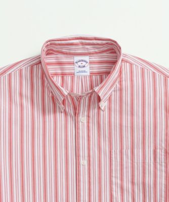 コットンポプリン ストライプ フライデーシャツ | Brooks Brothers