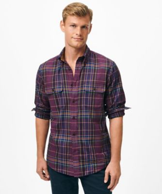 ＜Brooks Brothers＞コットン　フランネル　チェック　ダブルポケット　カジュアルシャツ　Ｒｅｇｕｌａｒ　Ｆｉｔ