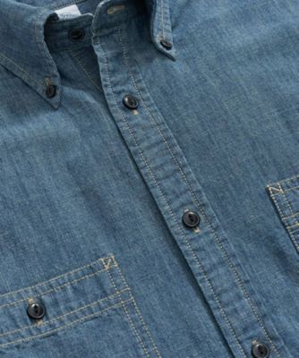 未使用に近い　ギットマンブラザーズ　シャンブレーシャツ　ビッグサイズ　18/35 コットン シャンブレー ドレスシャツ Regular Fit | Brooks