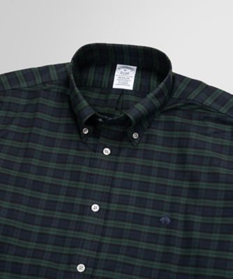 ストレッチオックスフォード GFロゴ タータンチェック カジュアル