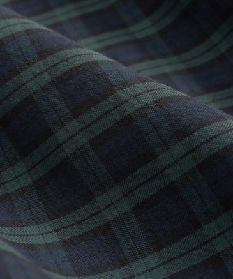 ストレッチオックスフォード GFロゴ タータンチェック カジュアル