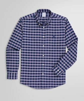 ＜Brooks Brothers＞ストレッチオックスフォード　チェック　カジュアルシャツ　Ｒｅｇｕｌａｒ　Ｆｉｔ