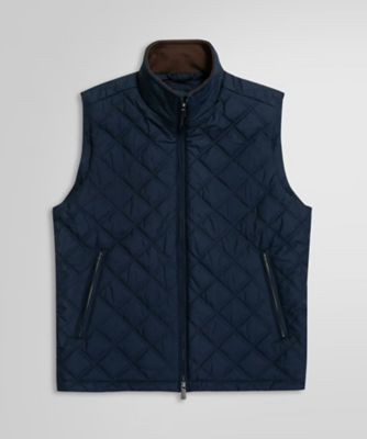 BROOKS BROTHERS キルティング　ダウンベスト　ブルックスブラザーズ ポリエステル モックネック キルティングベスト | Brooks