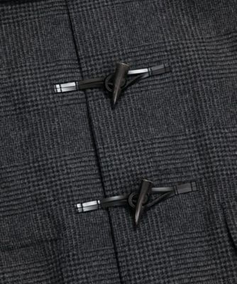 ウール ダブルフェイス プラッド ロングダッフルコート | Brooks