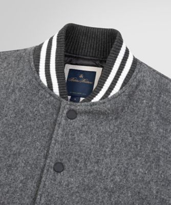 ウール／カウレザー バーシティジャケット | Brooks Brothers