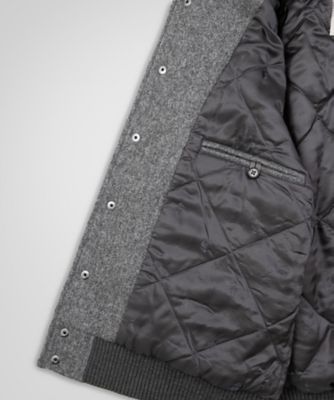 ウール／カウレザー バーシティジャケット | Brooks Brothers