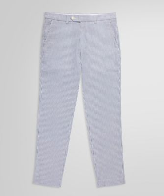 ストレッチコットン シアサッカー プレーンフロントパンツ Slim