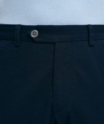 ストレッチコットン シアサッカー プレーンフロントパンツ Slim