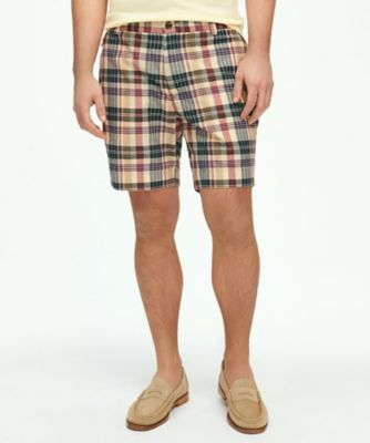 【SALE】Brooks Brothers/ブルックス ブラザーズ インディアコットン マドラスチェック プリーテッド 7inショーツ 949マルチ ショートパンツ【三越伊勢丹/公式】